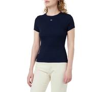 Tommy Jeans T-shirt Slim Essential manches courtes Bleu Taille S Femme