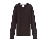TOMMY JEANS T-shirt à manches longues côtelées Noir S