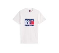Tommy Jeans Rwb Flag Slim Fit Short Sleeve T-shirt Blanc L Homme