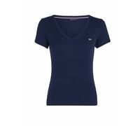 Tommy Jeans T-shirt Slim Essential Rib V DW0DW17385 Bleu (Dark Night Navy) Taille M
