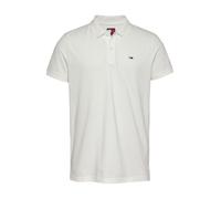 Tommy Jeans Placket Slim Fit Short Sleeve Polo Blanc XL Homme