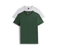 Tommy Jeans T-Shirt émeraude / blanc, Taille XS