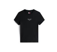 Tommy Jeans T-shirt femme slim logo, manches courtes, col ras-du-cou, noir XS