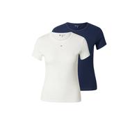 Tommy Jeans Femme Tjw 2pack Slim Essential Rib Dw0dw21430 T-Shirt S/S, Multi (Ecru/Dark Night Navy), M EU