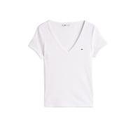 Tommy Hilfiger Dw0dw17385 Short Sleeve V Neck T-shirt Blanc S Femme