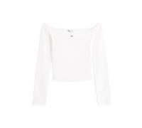 T-shirt femmes Tommy Jeans TJW SLIM ESSENTIAL BOAT NECK LS Blanc EU S