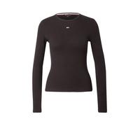 Tommy Jeans Femme Tjw Slim Essential Rib Dw0dw17387 T-shirt À Manches Longues, Noir (Black), XS EU