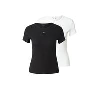 Tommy Jeans T-shirt 'ESSENTIAL' noir / blanc, Taille XXS