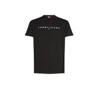 Tommy Jeans T-Shirt Homme Manches Courtes Linear Logo Coton, Noir (Black), XL