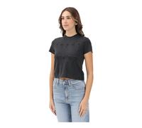 Tommy Jeans - T-Shirt Logo Tonal - Femme - Tops - Noir - Taille: 38 FR