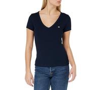 Tommy Jeans Slim Essential Rib Short Sleeve T-shirt Bleu S Femme