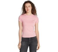 Tommy Jeans T-Shirt Manches Courtes Femme Slim Fit Linear Col Ras-du-Cou, Rose (Ballet Pink), L