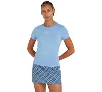Tommy Jeans T-Shirt Manches Courtes Femme Slim Logo Col Ras-du-Cou, Bleu (Westside Blue), XXS