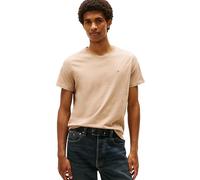Tommy Jeans T-Shirt Manches Courtes Homme Original Slim Fit, Beige (Coastal Taupe), S