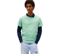Tommy Jeans T-Shirt Manches Courtes Homme Original Slim Fit, Vert (Cloudy Jade), XS