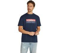 Tommy Jeans T-Shirt Manches Courtes Homme Regular Fit Col Ras-du-Cou, Bleu (Dark Night Navy), M