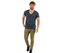 Tommy Jeans T-Shirt Manches Courtes Homme Slim Col en V, Bleu (Dark Night Navy), XS
