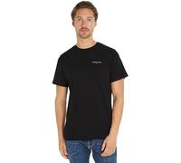 Tommy Jeans T-Shirt Manches Courtes Homme Slim Col Ras-du-Cou, Noir (Black), XS