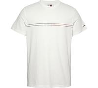 Tommy Jeans T-Shirt Manches Courtes Homme Slim Entry Graphic Tee en Coton, Blanc (Ecru), 3XL