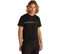 Tommy Jeans T-Shirt Manches Courtes Homme Slim Entry Graphic Tee en Coton, Noir (Black), XXL