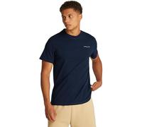 Tommy Jeans T-Shirt Manches Courtes Homme Slim Linear Chest Tee avec Col Ras-du-Cou, Bleu (Dark Night Navy), XXL