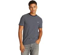 Tommy Jeans T-Shirt Manches Courtes Homme Slim Stripe Tee avec Col Ras-du-Cou, Multicolore (Dark Night Navy/Ecru), M