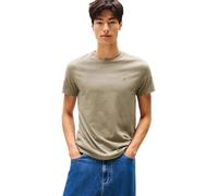 TOMMY JEANS T-Shirt Manches Courtes Homme Tee Col Ras-du-Cou, Vert (Utility Sage HTR), XL