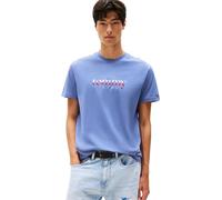 Tommy Jeans T-Shirt Manches Courtes Homme Tee Regular Fit, Bleu (Soft Sapphire), XS