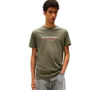 Tommy Jeans T-Shirt Manches Courtes Homme Tee Regular Fit, Vert (Pewter Green), L