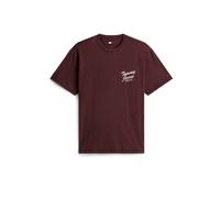 Tommy Jeans T-Shirt 'NOVELTY' marron châtaigne / blanc, Taille XXL