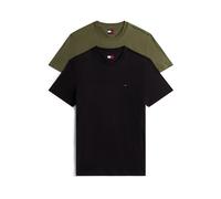 Tommy Hilfiger Xslim 2-pack Jersey T-shirts Black/dark Greenery Taille: S | T-shirts Basiques Outlet | Homme | Le Noir