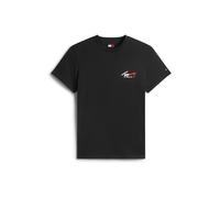 Tommy Jeans T-Shirt rouge / noir / blanc, Taille XS