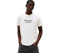 Tommy Jeans T-shirt homme Bills Font Regular Fit manches courtes blanc (écru) XXL