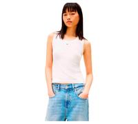 Tommy Jeans Débardeur Essential Rib Slim Fit Blanc Taille L Femme