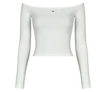 Tommy Jeans T-shirt TJW SLIM ESSENTIAL BOAT NECK LS in Blanc EU M