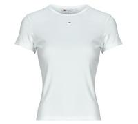 Tommy Jeans T-shirt Slim Essential manches courtes Femme Blanc Taille M