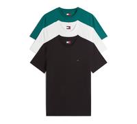 Tommy Jeans T-Shirt 'Tommy Flag Extra Slim T' pétrole / noir / blanc, Taille S