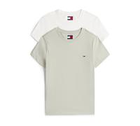 Tommy Jeans T-shirt vert pastel / blanc, Taille XXS