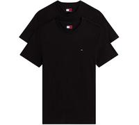 Tommy Jeans T-Shirts Manches Courtes Lot de 2 Homme Xslim Jersey en Coton, Noir (Black/Black), XL
