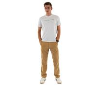 Tommy Jeans TJM REG Linear Logo Tee EXT DM0DM20744YBR006, T-Shirt SS Homme, White (White),