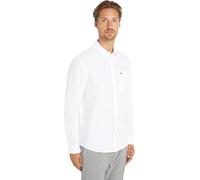 Tommy Jeans TJM REG Linen Blend Shirt DM0DM18962 Chemises décontractées, Blanc (White), XS Homme