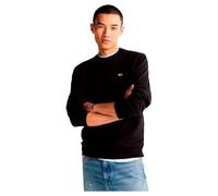 Tommy Jeans TJM Reg S Flag Crew Dm0Dm20741 Sweat-Shirt à Enfiler, Black (Black), S Homme