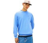 Tommy Jeans TJM REG S Flag Crew EXT DM0DM20741 Pullover Sweatshirt, Bleu (Light Horizon Blue), L, Bleu (Light Horizon Blue), L