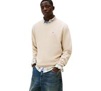 Tommy Jeans TJM Reg S Flag Crew Ext Dm0Dm20741 Sweat-Shirt, Beige (Gulf Sand), XS Homme
