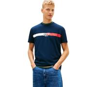 Tommy Jeans T-shirt TJM Reg Signature Stripe – Manches courtes, Bleu – Taille S Homme
