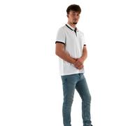 Tommy Jeans TJM REG Solid Tipped Polo, Polos S/S Homme, White,