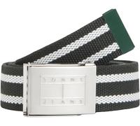 Tommy Jeans TJM Ryan Stripe Webbing AM0AM14235 Ceinture réglable pour homme, vert (pin ombré), 90
