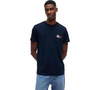Tommy Jeans TJM Slim Sign Chest SS Tee Ext DM0DM22538 S/S T-Shirt, Bleu (Dark Night Navy), 3XL
