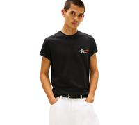 Tommy Jeans TJM Slim Sign Chest SS Tee Ext DM0DM22538 S/S T-Shirt, Noir (Noir), 3XL