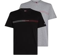 Tommy Jeans TJM SLM Entry GRPHC T EXT 2 PCK S/S T-Shirt Men's, Multi (Black/Grey HTR), XXL